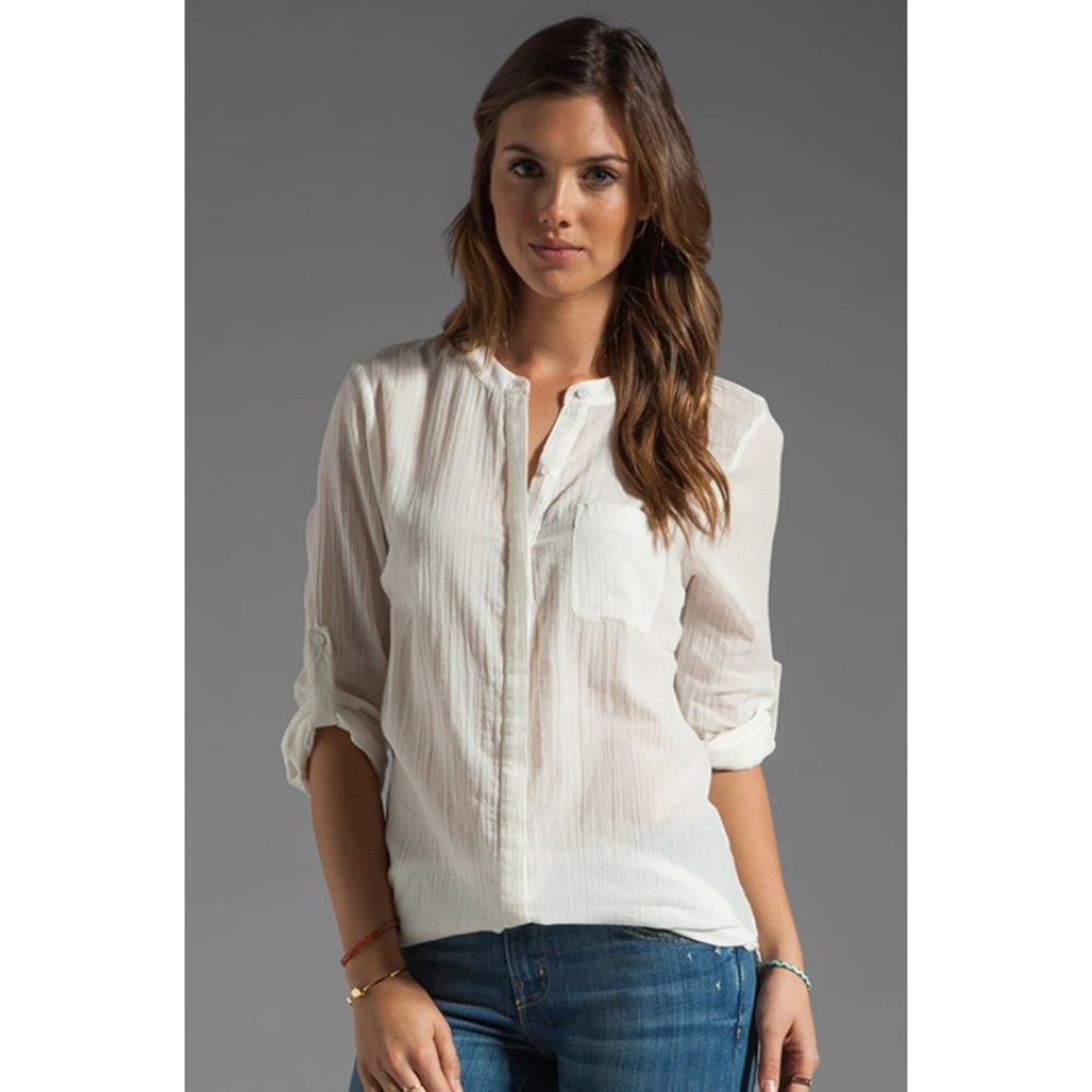 Joie Ceres B soft wash top in Porcelain